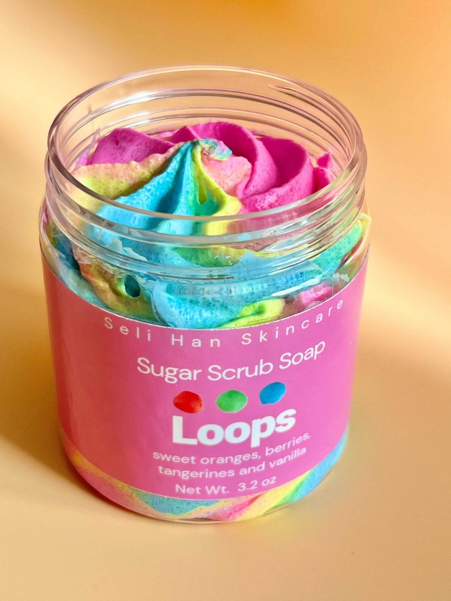 Rainbow Loops Foaming Body Sugar Scrub - Seli Han Skincare
