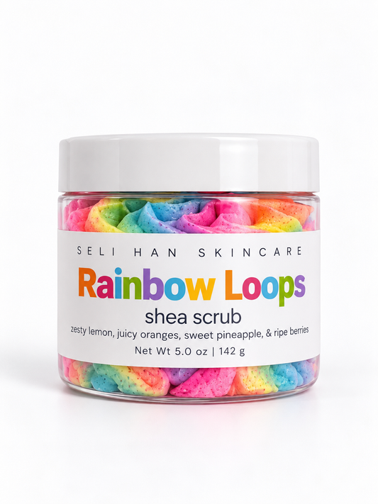 Rainbow Loops Foaming Body Sugar Scrub - Seli Han Skincare 