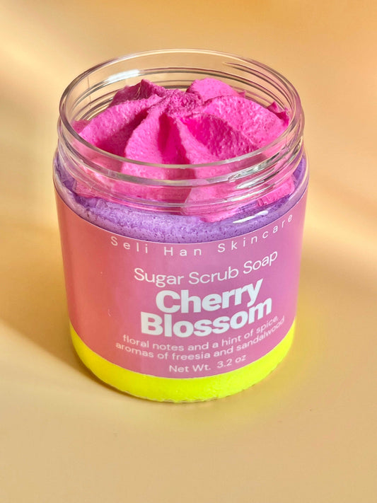 Cherry Blossom Foaming Body Sugar Scrub - Seli Han Skincare 