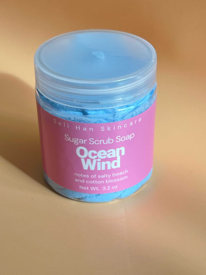 Ocean Wind Foaming Body Sugar Scrub - Seli Han Skincare 