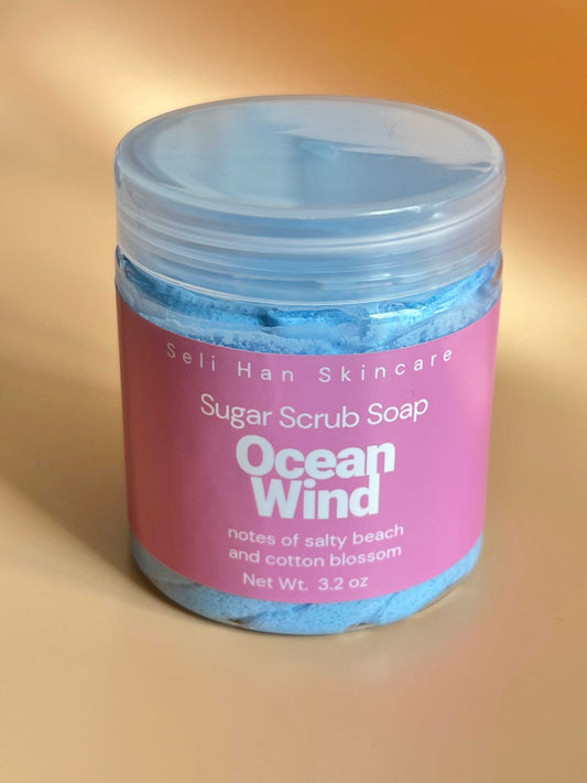 Ocean Wind Foaming Body Sugar Scrub - Seli Han Skincare 