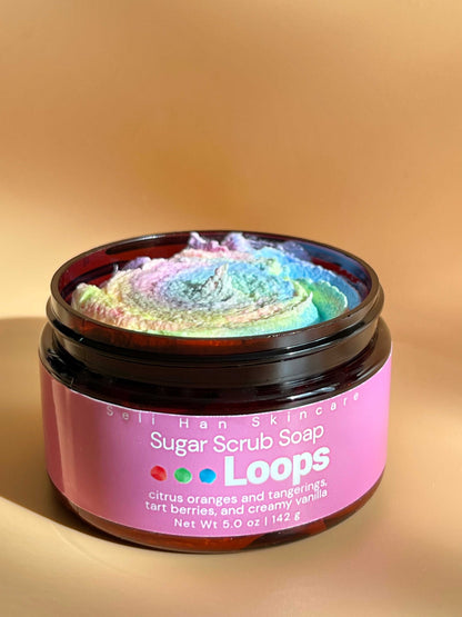 Rainbow Loops Foaming Body Sugar Scrub - Seli Han Skincare 